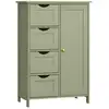 Image de Meuble de salle de bain sur pied, Vert Forêt / 4 Tiroirs (30P x 55L x 82H cm)