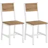 Image de Chaise de salle à manger industriel, naturel + blanc / 2