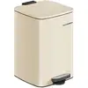 Image de Poubelle de cuisine à pédale en acier, Beige Sable / 20 L