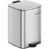 Image de Poubelle de cuisine à pédale en acier, Argent Métallique / 20 L