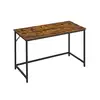 Image de Bureau industriel montage facile, Marron Rustique + Noir / 60 x 120 x 76 cm