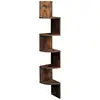 Image de Étagère d'angle à 5 niveaux en forme zigzag, Marron Rustique