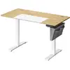 Image de Bureau assis-debout électrique (4 hauteurs), Jaune Pastel + Blanc Pur
