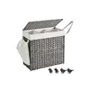 Image de Panier à linge avec roulettes 3 compartiments, Gris / 66 x 33 x 66 cm