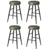 Image de EKHO Collection 2 tabouret de bar haut, Vert Forêt / Lot de 4 / 49,5 x 49,5 x 63 cm (P x L x H)