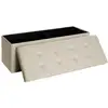 Image de Banc coffre de rangement pliable, Beige
