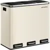 Image de Poubelle de tri 3 seaux, Beige Sable