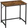 Image de Bureau style industriel montage facile, Marron Rustique + Noir
