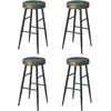 Image de EKHO Collection 2 tabouret de bar haut, Vert Forêt / Lot de 4 / 51,6 x 51,6 x 76,2 cm (P x L x H)
