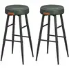 Image de EKHO Collection 2 tabouret de bar haut, Vert Forêt / Lot de 2 / 51,6 x 51,6 x 76,2 cm (P x L x H)