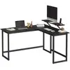 Image de Bureau avec rehausseur d'écran, Noir
