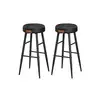 Image de EKHO Collection 2 tabouret de bar haut, Noir d'encre / Lot de 2 / 51,6 x 51,6 x 76,2 cm (P x L x H)