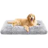 Image de Panier pour chien rembourrage moelleux, Gris Clair / 122 x 74 cm