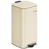 Image de Poubelle de cuisine à pédale en acier, Beige Sable / 30 L