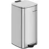 Image de Poubelle de cuisine à pédale en acier, Argent Métallique / 30 L