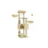 Image de Arbre à chat grand et stable avec tapis chaud, Beige Sable + Beige