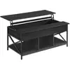 Image de Table basse avec plateau relevable gris anthracite noir, Gris anthracite + Noir