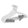 Image de 10 cintres en velours antiglisse, Blanc / Lot de 10