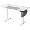 Image de Bureau assis-debout électrique (4 hauteurs), Blanc Pur + Gris Tourterelle