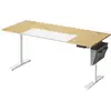 Image de Bureau assis debout réglable, Jaune Pastel + Blanc Pur