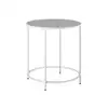 Image de Table d'appoint ronde, Blanc Perle + Gris Ardoise