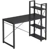 Image de Bureau 120 cm industriel, Noir Boisé