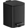 Image de Poubelle de salle de bain 6L/8L, Noir / 25,5H cm