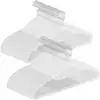 Image de Cintres en plastique antiglisse, Gris Métallisé + Blanc / 50