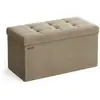 Image de Banc rangement 120L gris, Taupe Clair / 38 x 76 x 38 cm