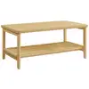 Image de Table basse à 2 niveaux style boho beige chêne, Beige ChêNe
