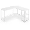 Image de Bureau avec rangement en L blanc érable, Blanc Érable