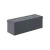 Image de Banc de rangement en velours avec 2 boîtes, Blanc Crème / 76L cm