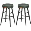 Image de EKHO Collection - 2 tabouret de bar haut, Vert Forêt / 49,5 x 49,5 x 63 cm (P x L x H)