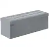 Image de Banc de rangement en velours avec 2 boîtes, Gris Tourterelle / 38 x 110 x 38 cm