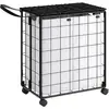 Image de Panier à linge sale, Noir D'encre + Blanc Nuage / 110L (57 x 33 x 65 cm)