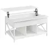 Image de Table basse avec plateau relevable, Blanc neige + Blanc
