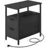Image de Table d’appoint 2 tiroirs, Gris Anthracite + Noir Classique