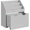 Image de Étagère pour jouets 3 compartiments 1 boîte, gris tourterelle
