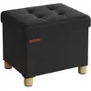 Image de Pouf repose-pieds pliable, Noir