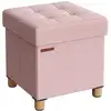 Image de Pouf avec rangement pliable, Rose bonbon