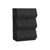 Image de 4 Boîtes de rangement avec couvercle beige sable, Noir Classique