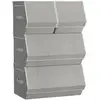 Image de 4 Boîtes de rangement avec couvercle beige sable, Gris Tourterelle