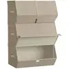 Image de 4 Boîtes de rangement avec couvercle beige sable, Beige Sable