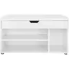 Image de Banc de rangement rembourré, Blanc