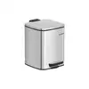 Image de Poubelle de salle de bain 6L/8L, Argent Métallique / 25,5H cm