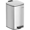 Image de Poubelle de salle de bain 6L/8L, Argent Métallique / 33,5H cm