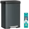 Image de SONGMICS Poubelle de Cuisine à Pédale, 50 L, en Métal, avec Couvercle en occasion ou reconditionné