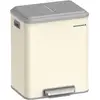 Image de Poubelle de cuisine acier fermeture douce ( 2 x 15 L), Beige Sable