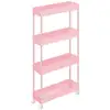 Image de Chariot de rangement 4 niveaux, Rose Bonbon / 12,5P cm