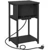 Image de Table d'Appoint Pratique avec Prises pour Salon ou Chambre, Noir